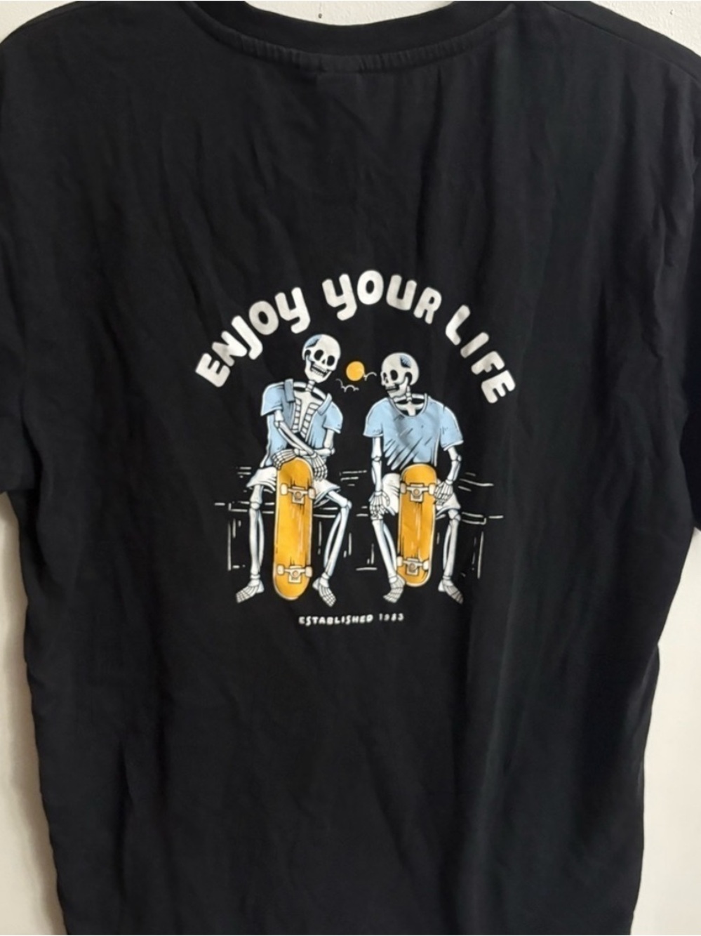 Z/C Enjoy Your Life Graphic Tee - Black large - Picture 2 of 6